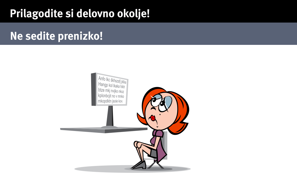 Prilagodi si delovno okolje! | Lozej - Inštitut za varnost