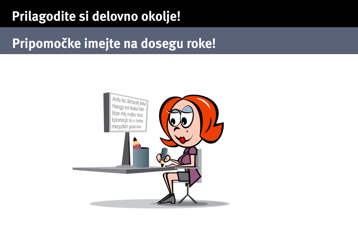 Prilagodi si delovno okolje! | Lozej - Inštitut za varnost